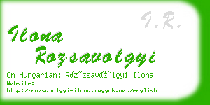 ilona rozsavolgyi business card